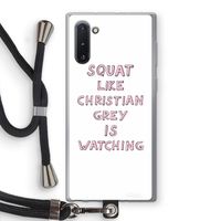 Christian Grey: Samsung Galaxy Note 10 Transparant Hoesje met koord