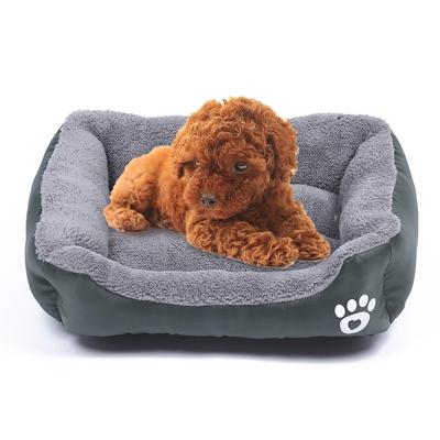 Candy Color vier seizoenen echte warme huisdier hond kennel mat Teddy hond mat grootte: L 66 × 50 × 14cm (donkergroen)