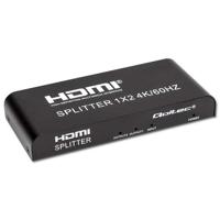 Qoltec 51797 Actieve HDMI-splitter 2 x HDMI 4K x 2K | 6Gb/s | 60 Hz