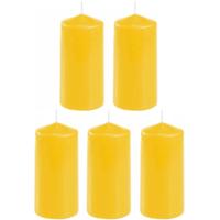 Stompkaars in het goudgeel - 5x stuks - 10 x 5 cm - Home basics sfeer kaarsen - dikke kaarsen Stompkaars in het goudgeel - 5x stuks - 10 x 5 cm - Home basics sfeer kaarsen - dikke kaarsen