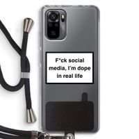 I'm dope: Xiaomi Redmi Note 10 Pro Transparant Hoesje met koord