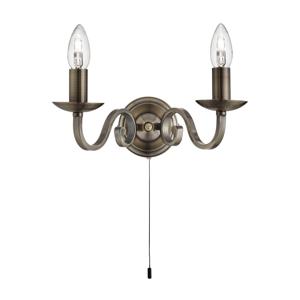Searchlight Klassieke wandlampRichmond 2-lichts bronsbruin - 1502-2AB