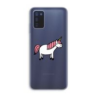 Eenhoorn: Samsung Galaxy A03s Transparant Hoesje
