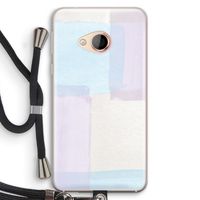 Square pastel: HTC U Play Transparant Hoesje met koord