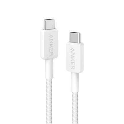 Anker322 USB-C to USB-C Cable Nylon 0.9M 60W Oplader Wit