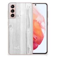 Samsung Galaxy S21 | Bumper Hoesje | White Wood