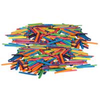 900 stuks houten knutsel stokjes gekleurd 5,5 cm