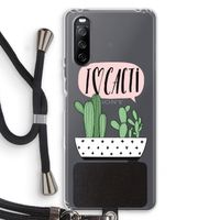 I love cacti: Sony Sony Xperia 10 III Transparant Hoesje met koord