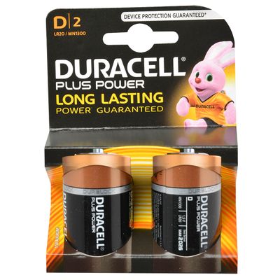 Duracell batterijen plus power MN1300 LR20 2 stuks 1.5V