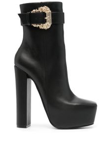 Versace Jeans Couture bottines 140 mm à boucle Barocco - Noir