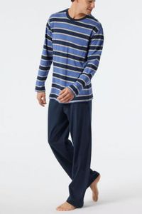 Schiesser pyjama blauw gestreept