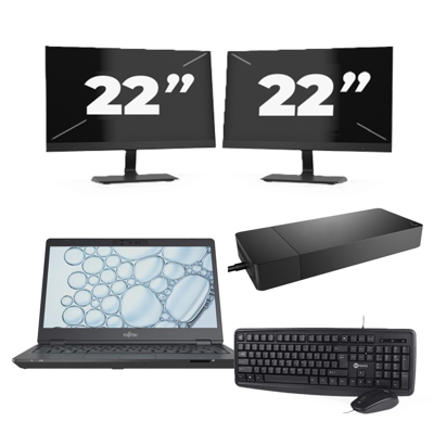 Fujitsu Lifebook U7310 - Intel Core i5-10e Generatie - 13 inch - 8GB RAM - 256GB SSD - Windows 11 Home + 2x 22 inch Monitor Fujitsu Lifebook U7310 - Intel Core i5-10e Generatie - 13 inch - 8GB RAM - 256GB SSD - Windows 11 Home + 2x 22 inch Monitor