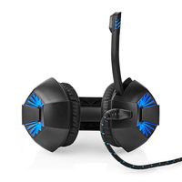 Nedis Gaming Headset | Over-Ear | Stereo | USB Type-A / 2x 3.5 mm | Inklapbare Microfoon | 2.20 m | LED - GHST250BK - thumbnail