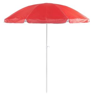 Strand/tuin parasol verstelbaar - rood - nylon - 200 cm - UV bescherming