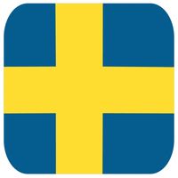 15x Bierviltjes Zweedse vlag vierkant - thumbnail
