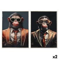 Canvas Home ESPRIT polyestyreen Canvas 52,5 x 3 x 72,5 cm