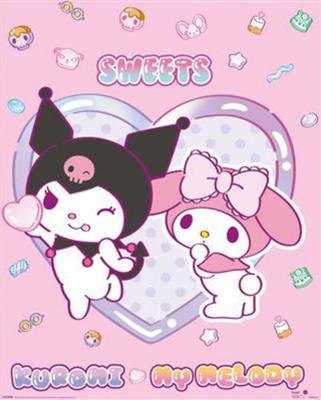 Poster Sanrio - Kuromi My Melody Sweets 40x50cm Poster Sanrio - Kuromi My Melody Sweets 40x50cm