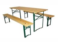 Complete standaard biertafel set inklapbaar met banken 80x220 cm