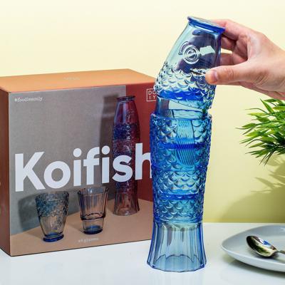Koi glazen (set van 4) - Blauw Koi glazen (set van 4) - Blauw