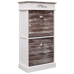 VidaXL Schoenenkast 50x28x98 cm paulowniahout bruin
