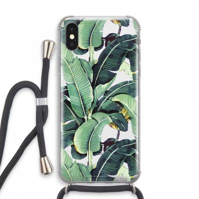 Bananenbladeren: iPhone XS Max Transparant Hoesje met koord