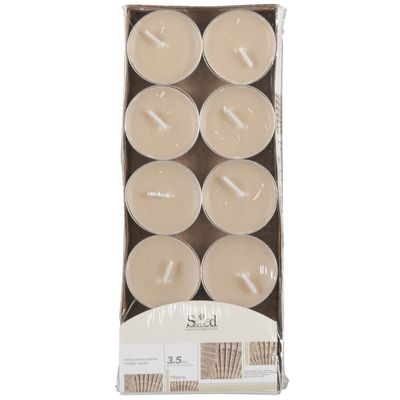 10x Geurtheelichtjes cederhout/beige 3,5 branduren 10x Geurtheelichtjes cederhout/beige 3,5 branduren