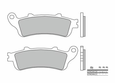 BREMBO Remblokken, voor de moto, Road Gesinterd Metaal 07HO44SA