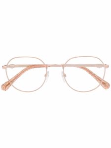 Chiara Ferragni lunettes de vue à monture ronde pailletée - Or