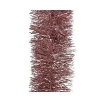 Decoris kerstslinger - oudroze - 270 x 10 cm - folie/tinsel - lametta slingers