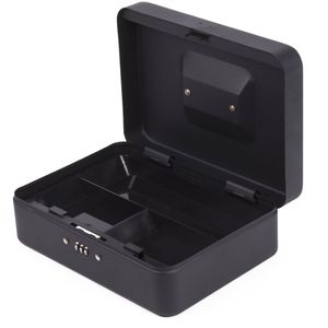 Benson Geldkist - zwart - met combinatieslot - 25 x 18 x 9 cm - Geldkistjes
