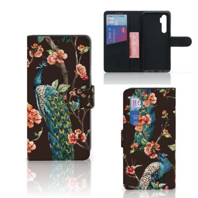 Xiaomi Mi Note 10 Lite | Telefoonhoesje | Met pasjeshouder | Pauw met Bloemen