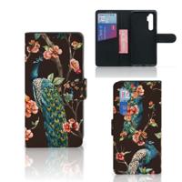 Xiaomi Mi Note 10 Lite | Telefoonhoesje | Met pasjeshouder | Pauw met Bloemen