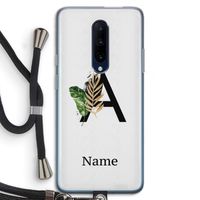 Charcoal Flora: OnePlus 7 Pro Transparant Hoesje met koord