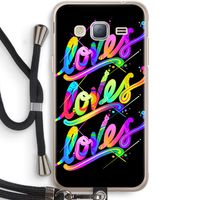 Loves: Samsung Galaxy J3 (2016) Transparant Hoesje met koord