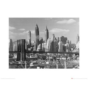 Kunstdruk Time Life Lower Manhattan Skyline 1948 40x50cm