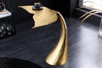 Design salontafel WILDLIFE walvisvin 70cm goud metaal handgemaakt - 43472