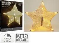 Ster 50cm 30LED stof goud - thumbnail