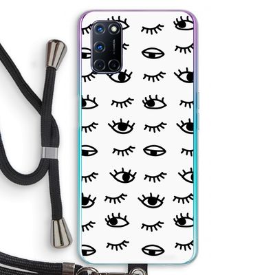 Eye pattern #2: Oppo A52 Transparant Hoesje met koord