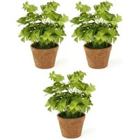 3x Kunstplanten klavertje groen in pot 25 cm - thumbnail