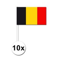 Zwaaivlaggetjes Belgie 10 stuks   -