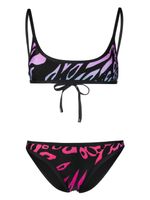 The Attico bikini à imprimé animalier - Noir - thumbnail