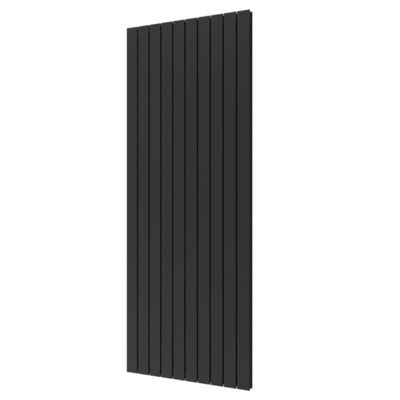 Designradiator Plieger Cavallino Retto Dubbel 2146 Watt Middenaansluiting 200x75,4 cm Black Graphite