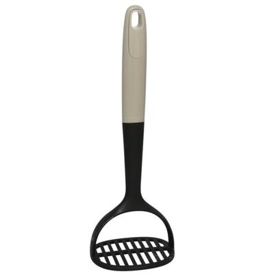 Aardappelstamper/pureestamper - kunststof - zwart - keuken gerei - 28 cm