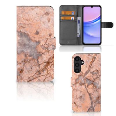 Samsung Galaxy A15 | Bookcase | Marmer Oranje