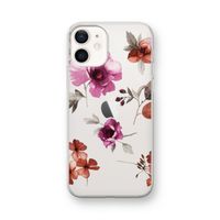 Geschilderde bloemen: iPhone 12 mini Transparant Hoesje