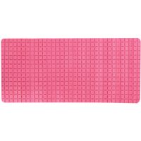 MSV Douche/bad anti-slip mat badkamer - rubber - fuchsia roze - 76 x 36 cm   -