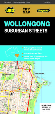 Stadsplattegrond 299 Wollongong Suburban Streets NSW | UBD Gregory's