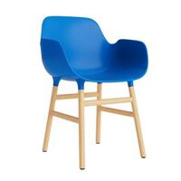 Normann Copenhagen Form Stoel met Armleuning - Eiken - Bright Blue