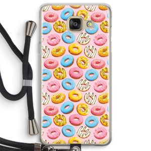 Pink donuts: Samsung Galaxy A5 (2016) Transparant Hoesje met koord