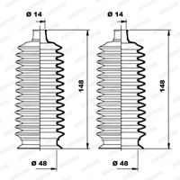 Stuurhoes, stuureenheid MOOG, Inbouwplaats: Vooras links en rechts, u.a. für Toyota - thumbnail